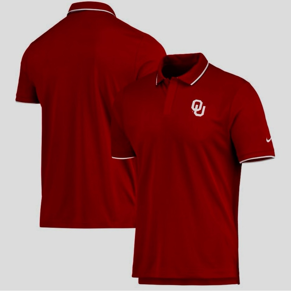 Nike Men's Crimson University of Oklahoma Polo Shirt XXL Like new.
